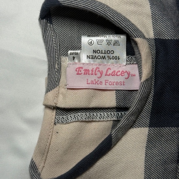 Emily Lacey Navy & White Boutique Dress Girls 4Y Twirl Party Dress - Picture 4 of 5